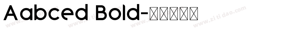Aabced Bold字体转换